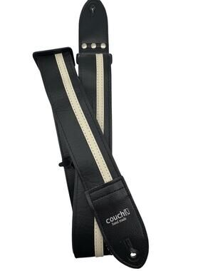 Couch Racer X Guitar Strap Black & White Stripe Vegan Classic Vintage Ernie Ball